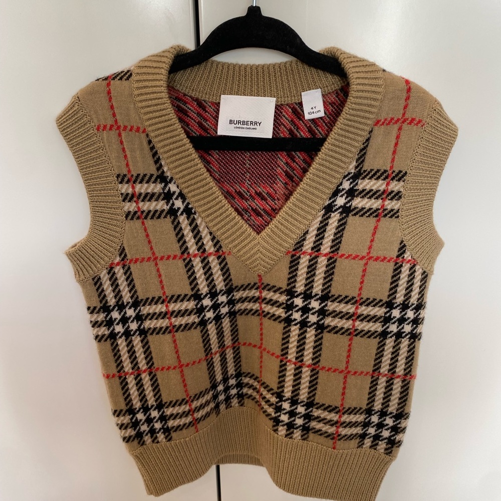 Burberry Kids Check Sweater Vest (4Y)